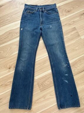 Levi's Blue Boot cut Jeans with Paint-Splash Detail